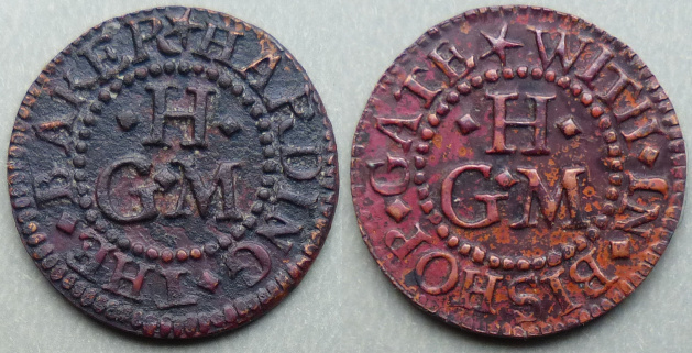 Bishopsgate Within, G Harding THE BAKER farthing Bishopsgate Within, G Harding THE BAKER farthing
